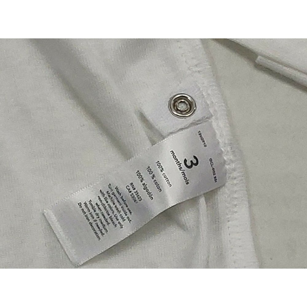 Carter's 4-Pack Kimono Side-Snap Solid White 3 Mon - Picture 10 of 10